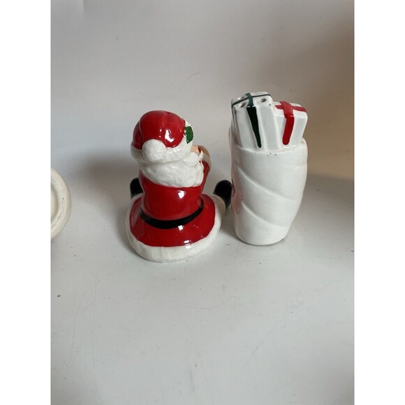 Christmas Salt and Pepper Shakers Lot, Santa Snowman, 2 Sets Vintage Rare - Picture 9 of 14